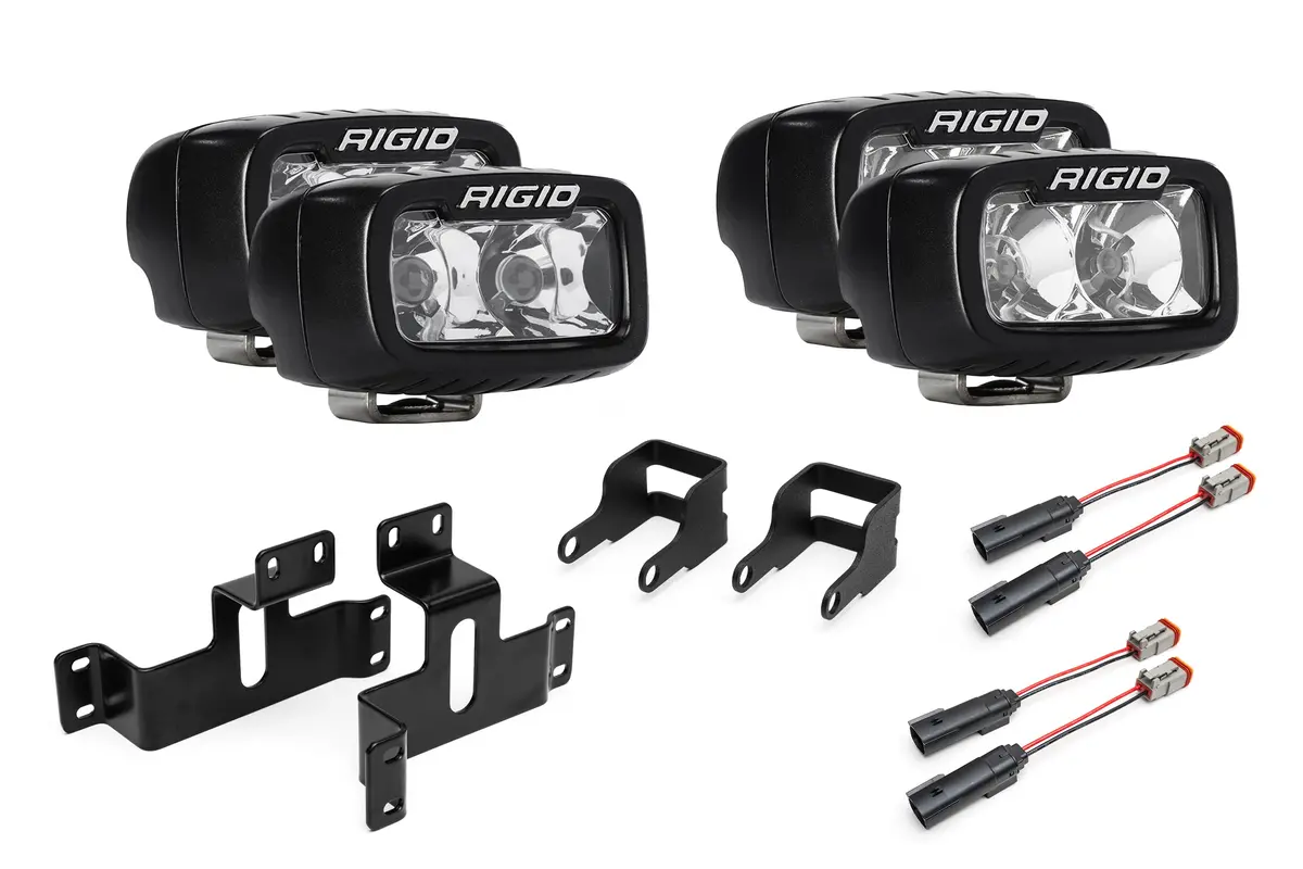 Spv Parts 2021-2026 Ford F-150 Raptor & Bronco Raptor Oem Fog Light Upgrade Kit With Brackets & Rigid Sr-M Direct Replacement Lights 23