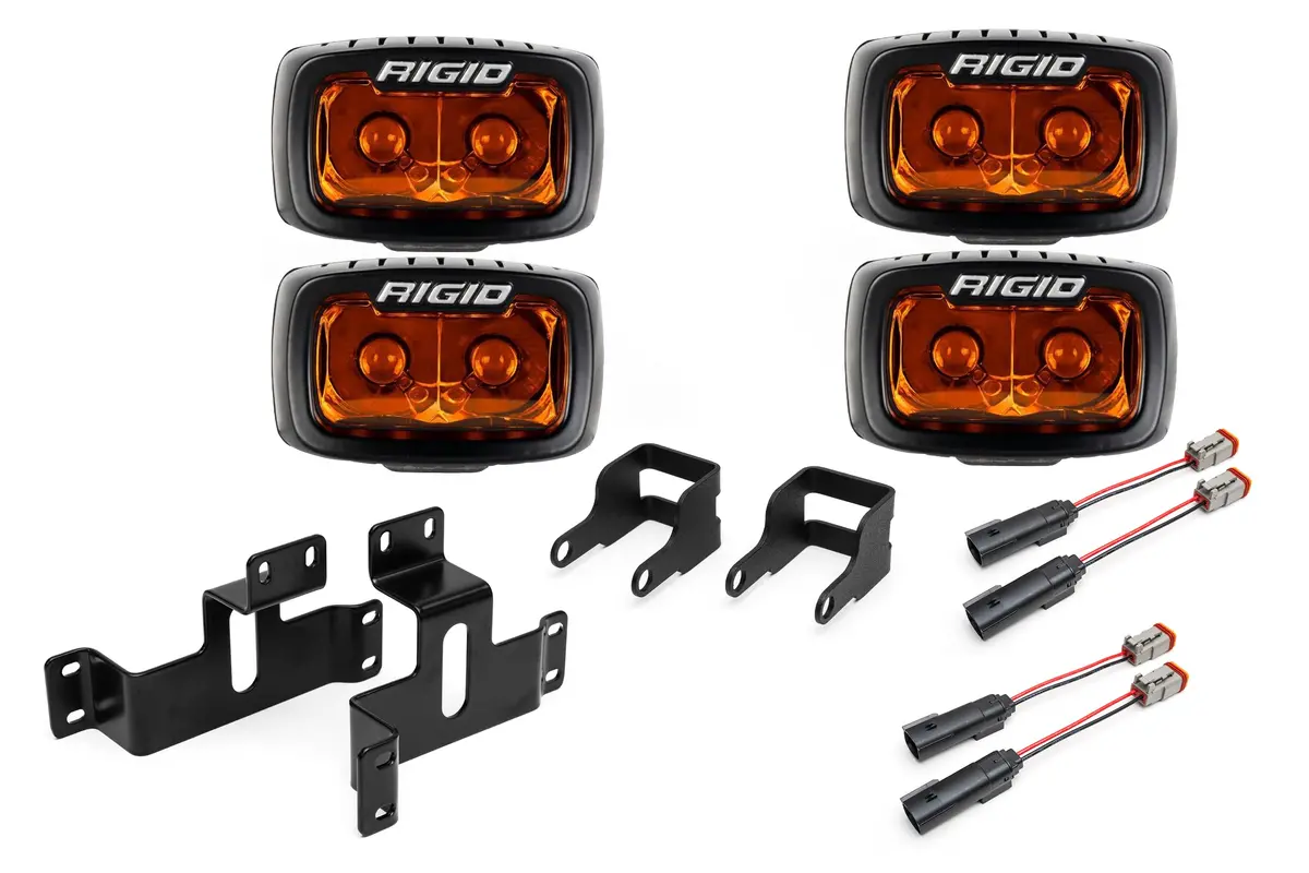 Spv Parts 2021-2026 Ford F-150 Raptor & Bronco Raptor Oem Fog Light Upgrade Kit With Brackets & Rigid Sr-M Direct Replacement Lights 30