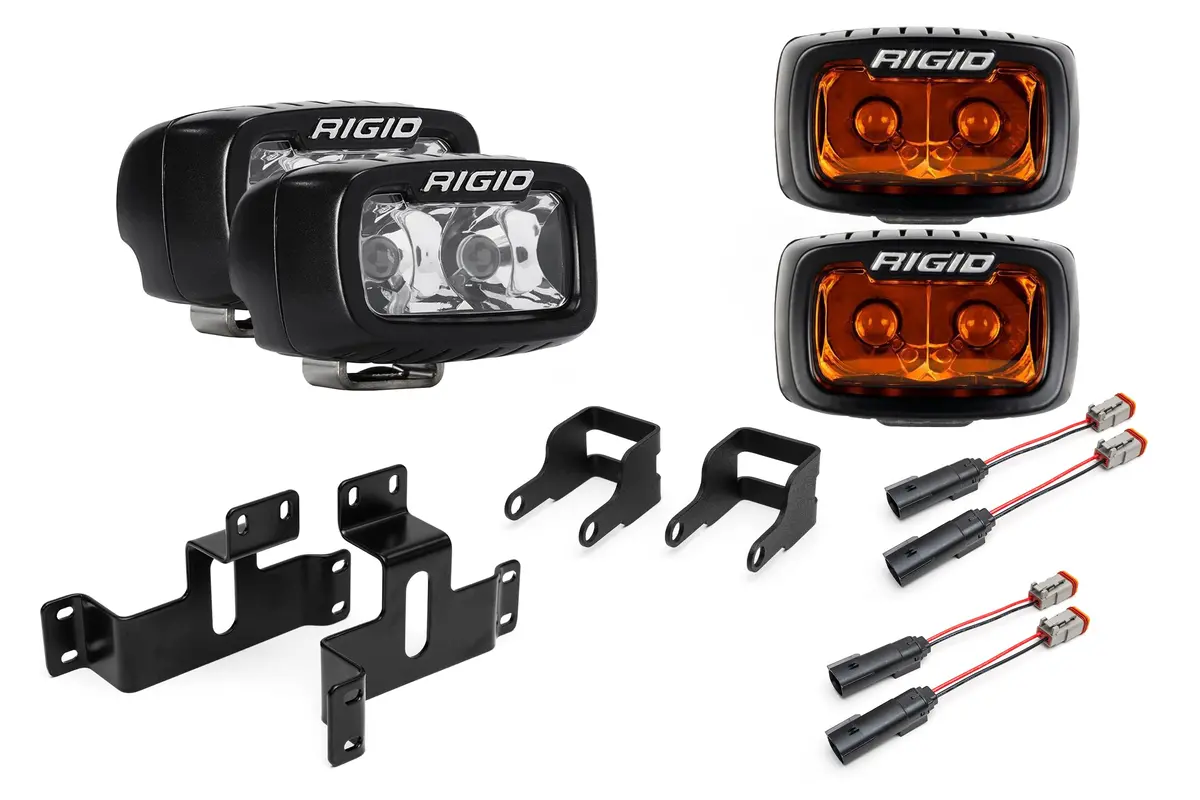 Spv Parts 2021-2026 Ford F-150 Raptor & Bronco Raptor Oem Fog Light Upgrade Kit With Brackets & Rigid Sr-M Direct Replacement Lights 6
