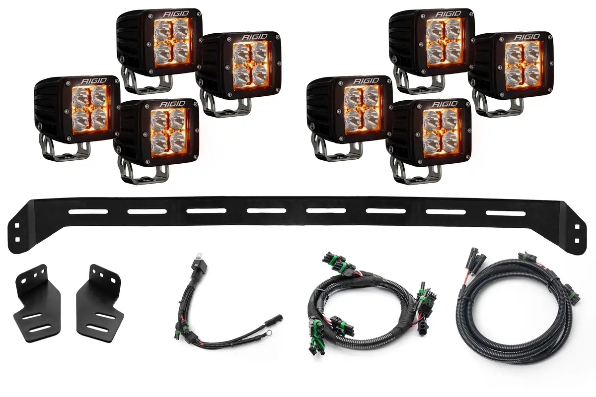 Spv Parts 2021+ Gen 3 Ford Raptor Bumper Bracket Kit With Cross Mount & Harness Bundle Kits 1