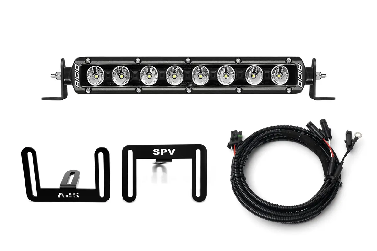 Spv Parts 2021-2026 Ford F-150 Raptor 10'' Lower Grille W/Rigid Industries Light Bar Kit (Behind Grille) 1