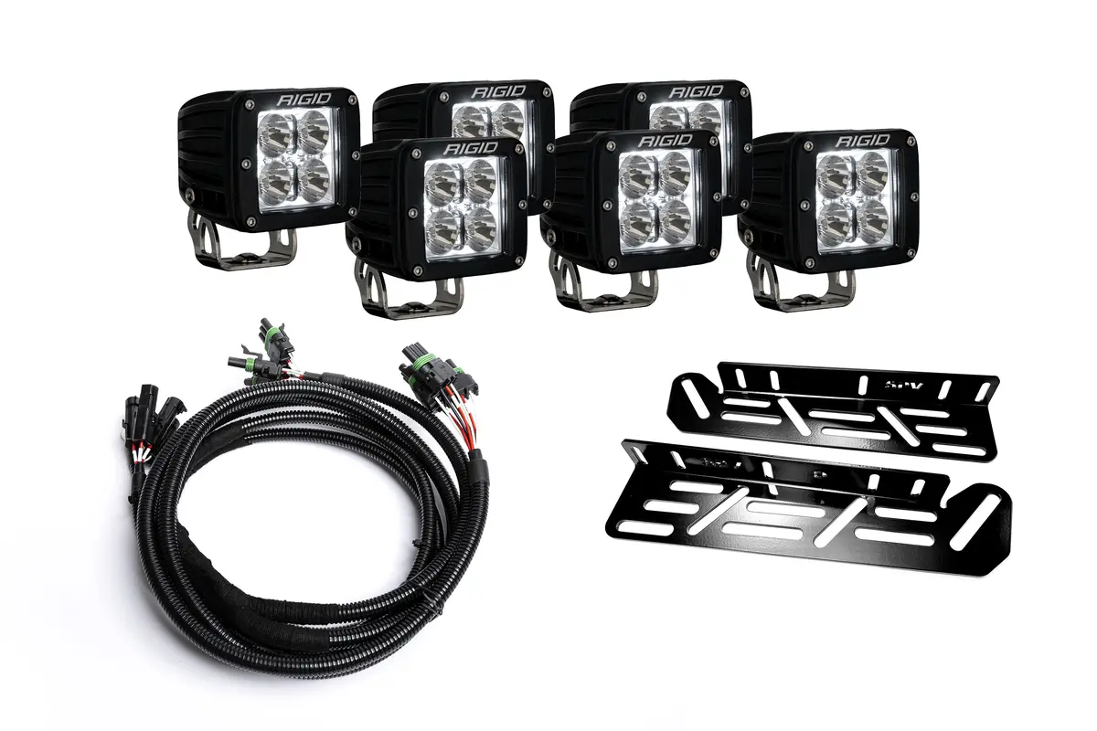 Spv Parts 2021-2026 Raptor - New Rgbw - Rigid Radiance/Scene Fog Light Kit W/Amber Backlight - Including Brackets/Harness 1
