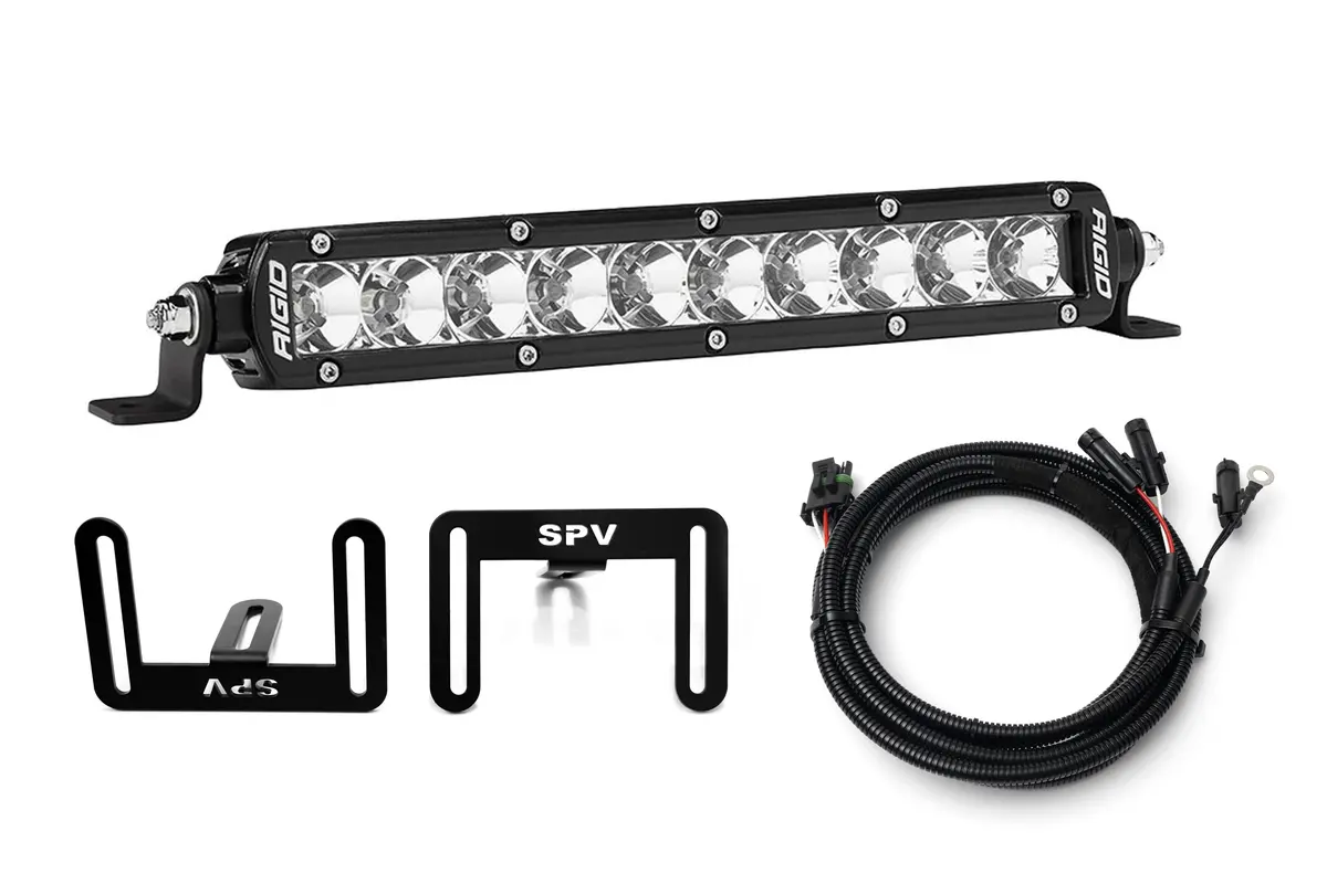 Spv Parts 2021-2026 Ford F-150 Raptor 10'' Lower Grille W/Rigid Industries Light Bar Kit (Behind Grille) 3