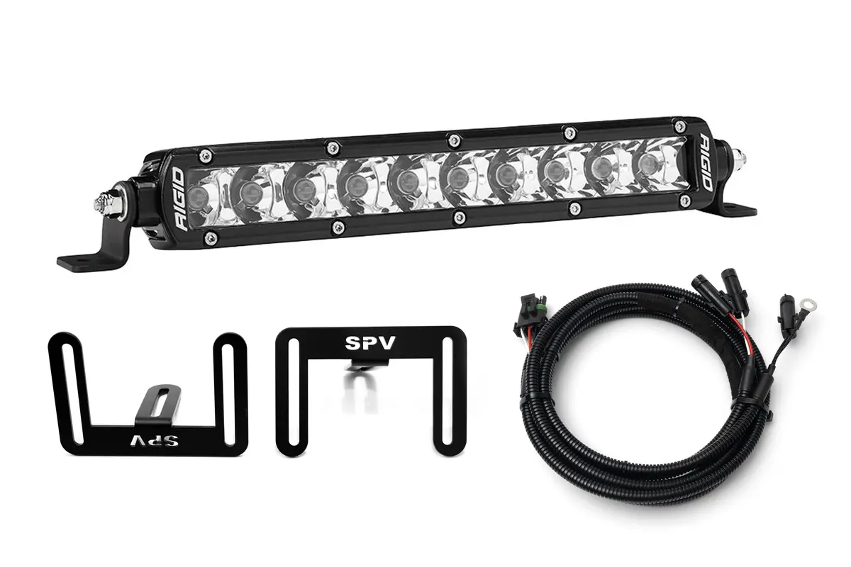 Spv Parts 2021-2026 Ford F-150 Raptor 10'' Lower Grille W/Rigid Industries Light Bar Kit (Behind Grille) 4