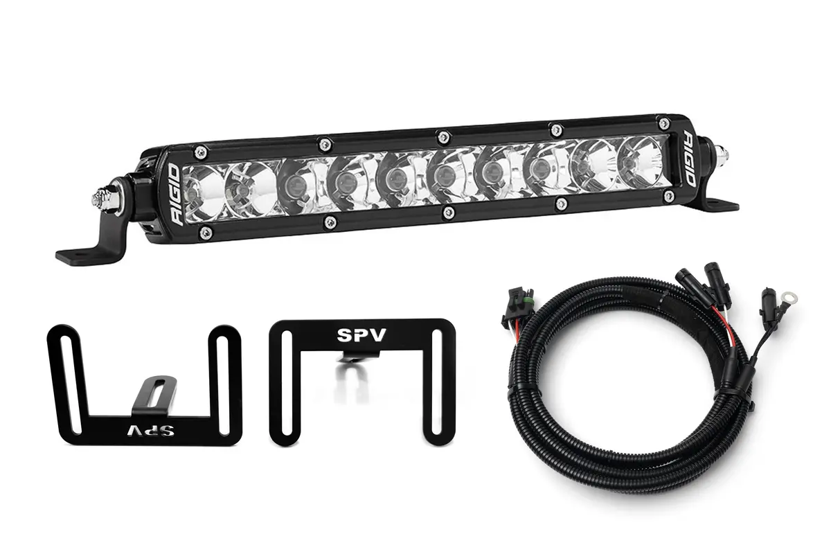 Spv Parts 2021-2026 Ford F-150 Raptor 10'' Lower Grille W/Rigid Industries Light Bar Kit (Behind Grille) 6