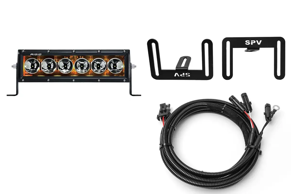 Spv Parts 2017-2020 Ford F-150 Raptor (Full Size) 10'' Lower Grille Light Bar Kit W/ Rigid Radiance Led (Behind Grille) 1