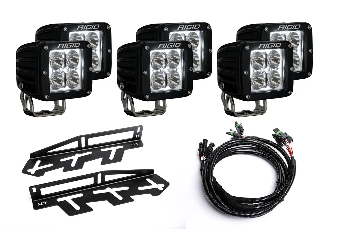 Spv Parts 2017-2020 Ford F-150 Raptor - New Rgbw - Rigid Radiance/Scene Fog Amber Led Fog Light Kit Including Brackets 1