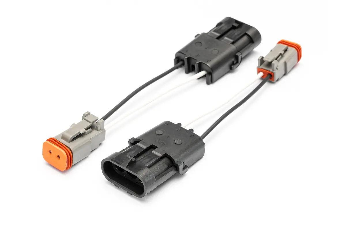 Spv Parts Harness 2 Pole Dt Connector Crossover Adapters (Pair) - Spv Harness System (Works With Many Vehicles, See Details) 1