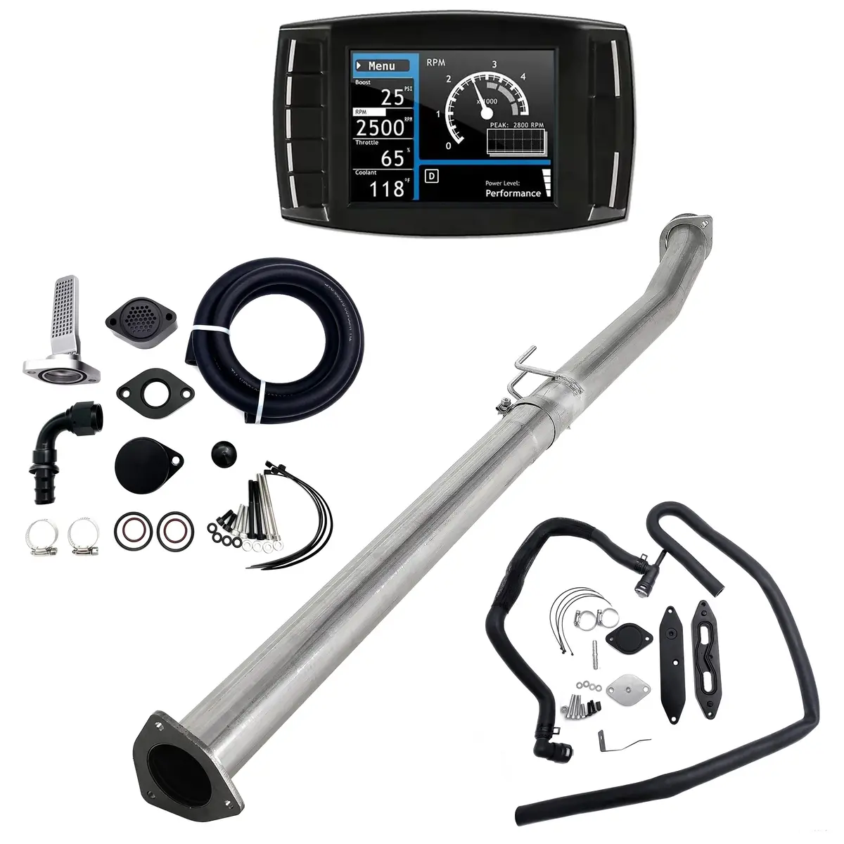 4" Dpf/Def/Egr/Ccv Delete All-In-One Kit For 2011-2019 6.7L Ford Powerstroke 1