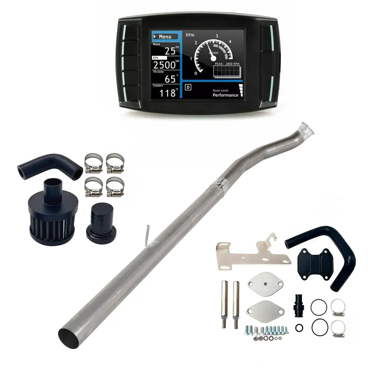 4" Dpf/Def/Egr/Ccv Delete All-In-One Kit For 2010-2012 6.7L Ram Cummins 1