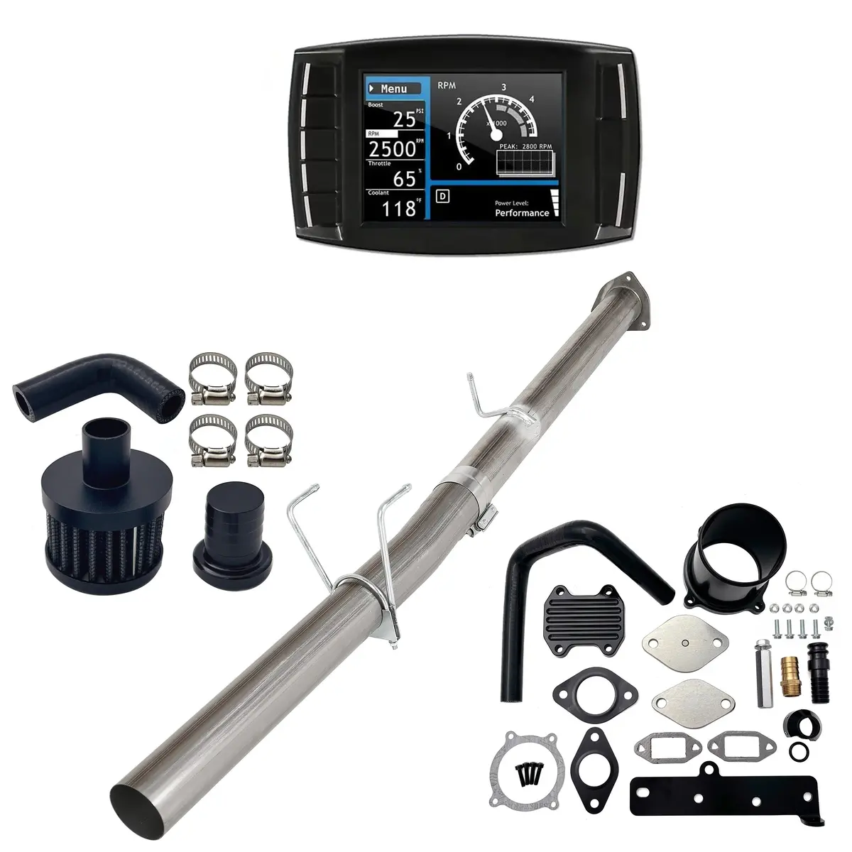 4" Dpf/Egr/Ccv Delete All-In-One Kit For 2013-2018 6.7L Ram Cummins 1