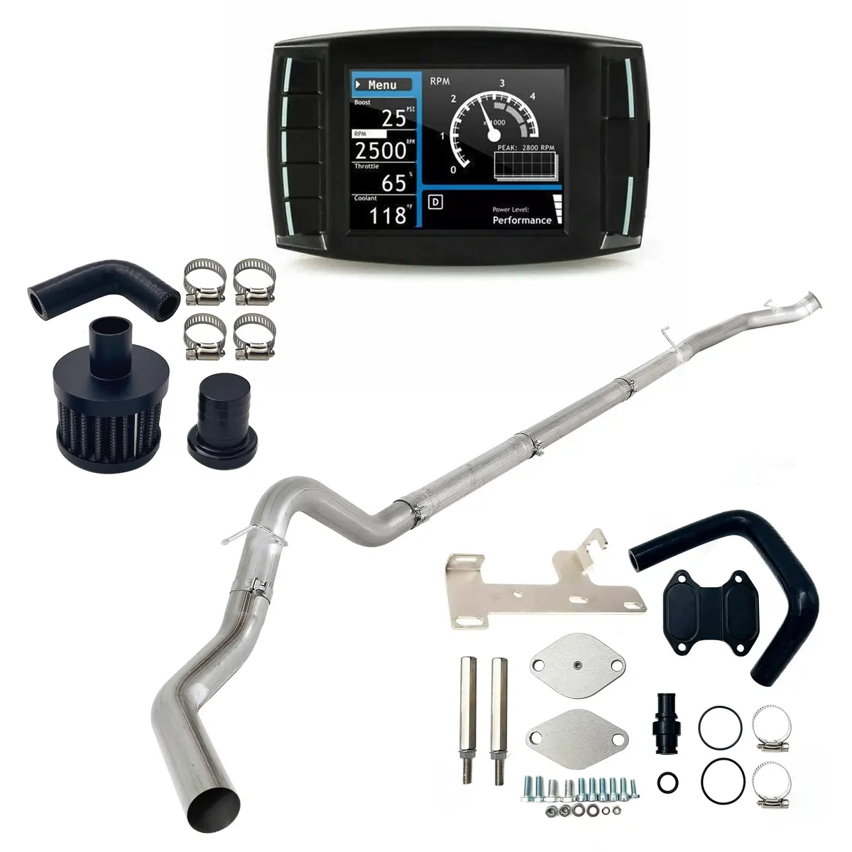 2010-2012 6.7L Ram Cummins 4" Dpf/Def/Egr/Ccv Delete All-In-One Kit 1