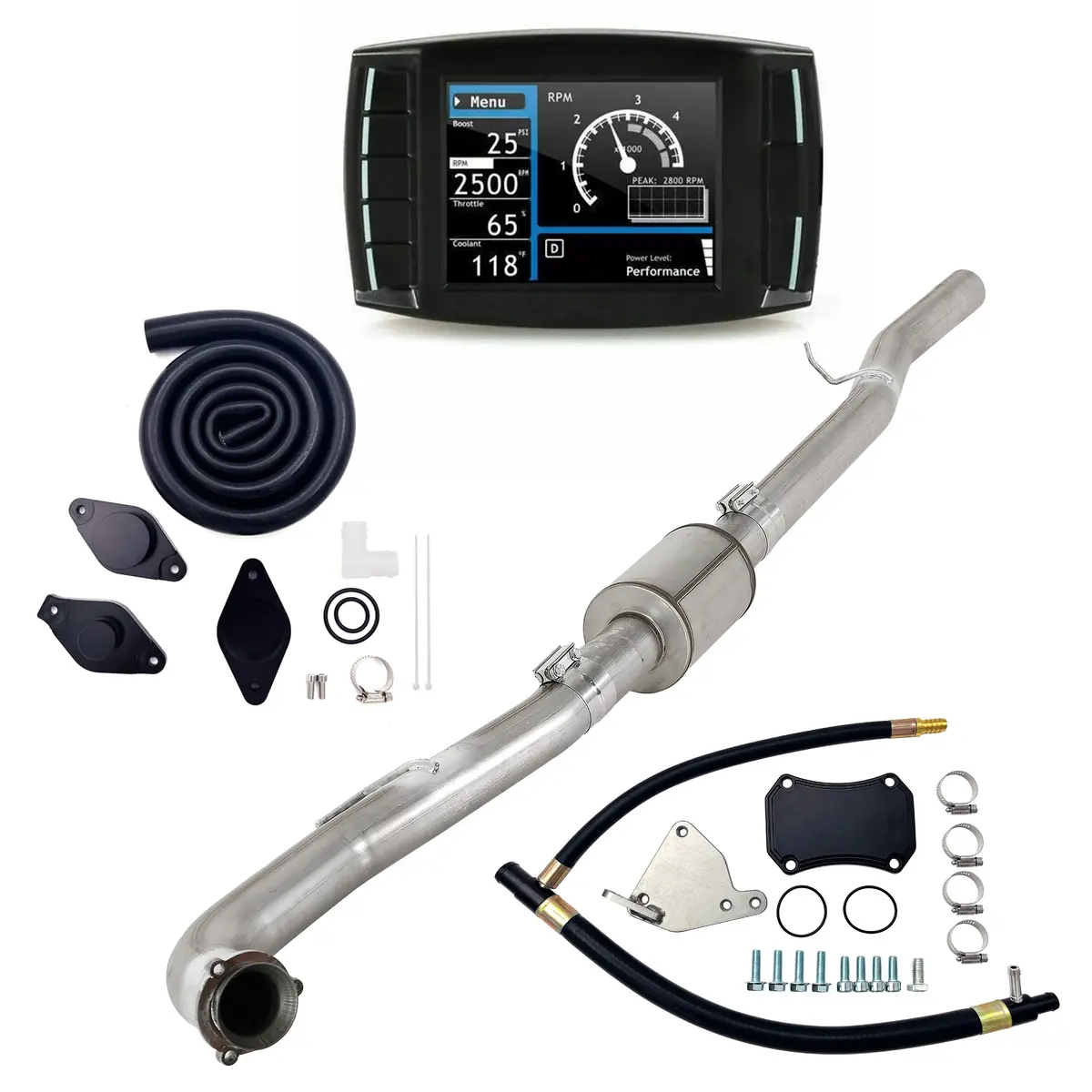Seguler 2015.5-2016 6.6L Duramax 4" Dpf/Def/Egr/Ccv Delete  All-In-One Kit 1