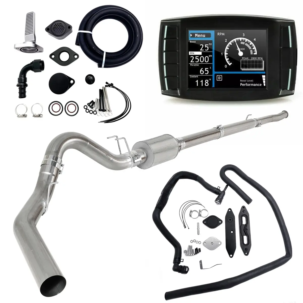 2011-2019 6.7L Ford Powerstroke 5" Dpf/Egr/Def/Ccv Deleteall-In-One Kit 1