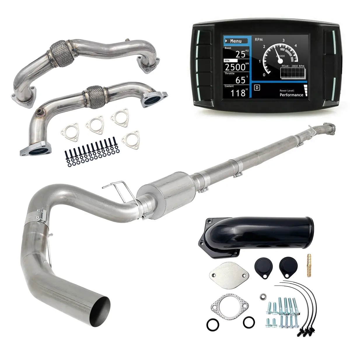 5" Dpf/Def/Egr Delete For 2008-2010 6.4L Ford Powerstroke All-In-One Kit 1