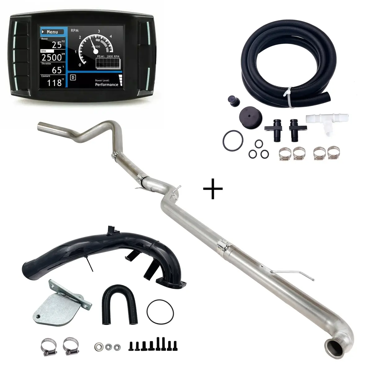 Seguler 4" Dpf/Egr/Ccv Delete All-In-One Kit For 2007.5-2010 6.6L Duramax Lmm 1
