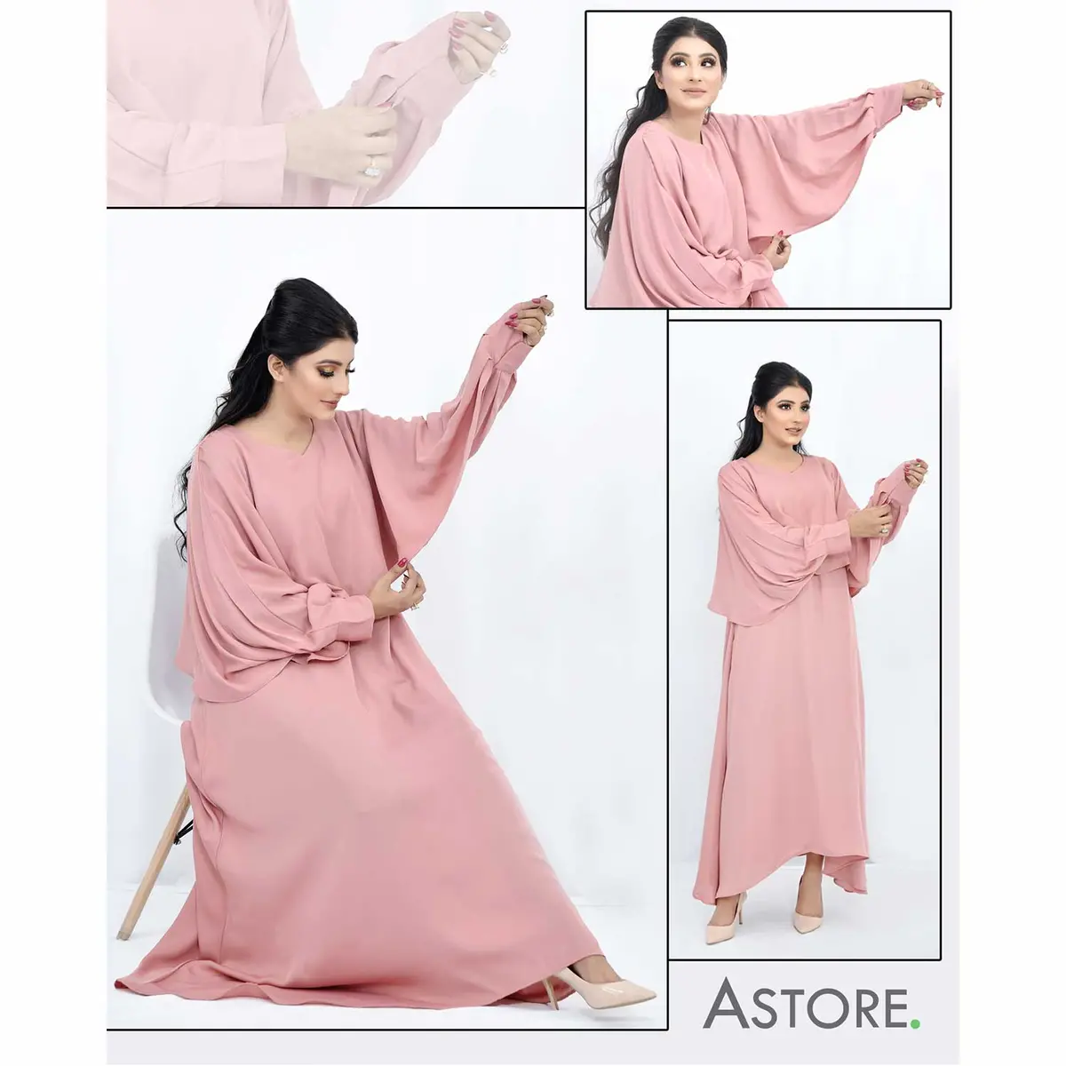 Wavy Maxi Dress (Pink Color) 1