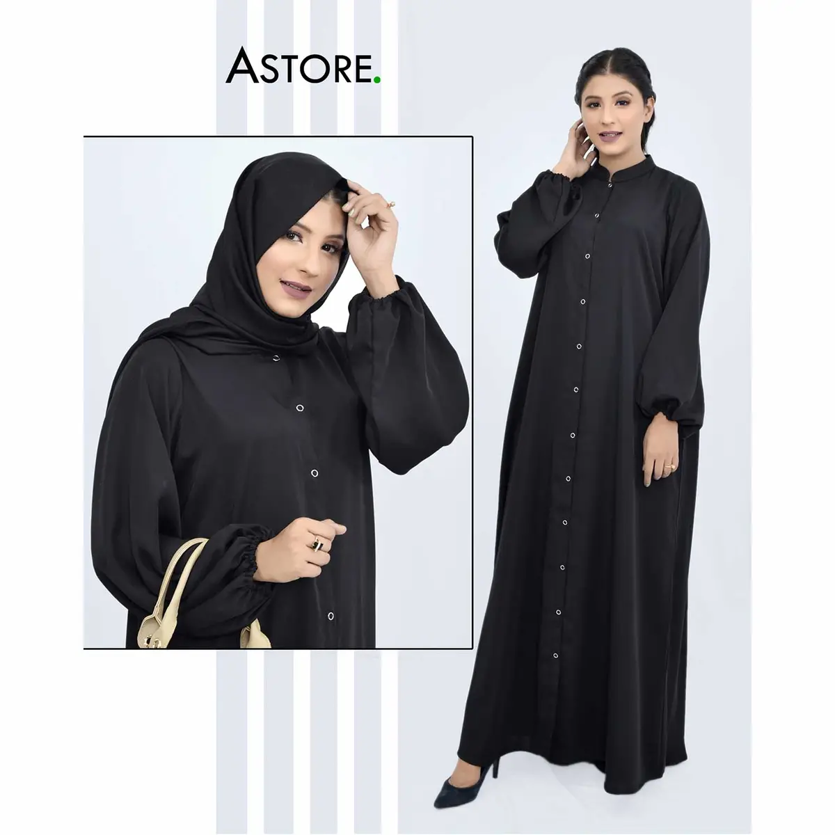 Turkish Style Abaya (Black) 1
