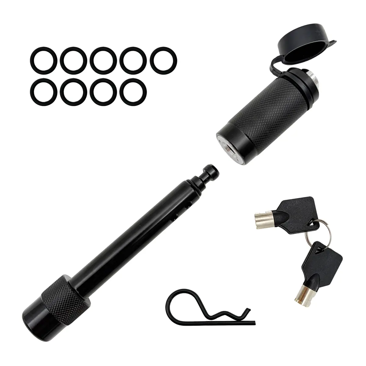Seguler 5/8" Hitch Lock Anti Theft Trailer Lock Rattle-Free O-Rings 1