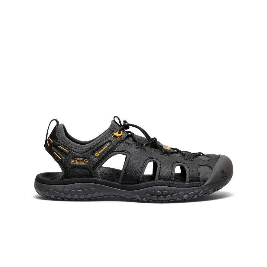 Men's Solr Sandal  |  Black/Gold 1