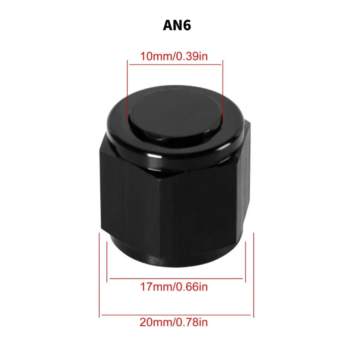 4/6/8 /10/12 Female An Flare Fitting Cap 6An 8An 10An Block Off Aluminum 2Pcs 4
