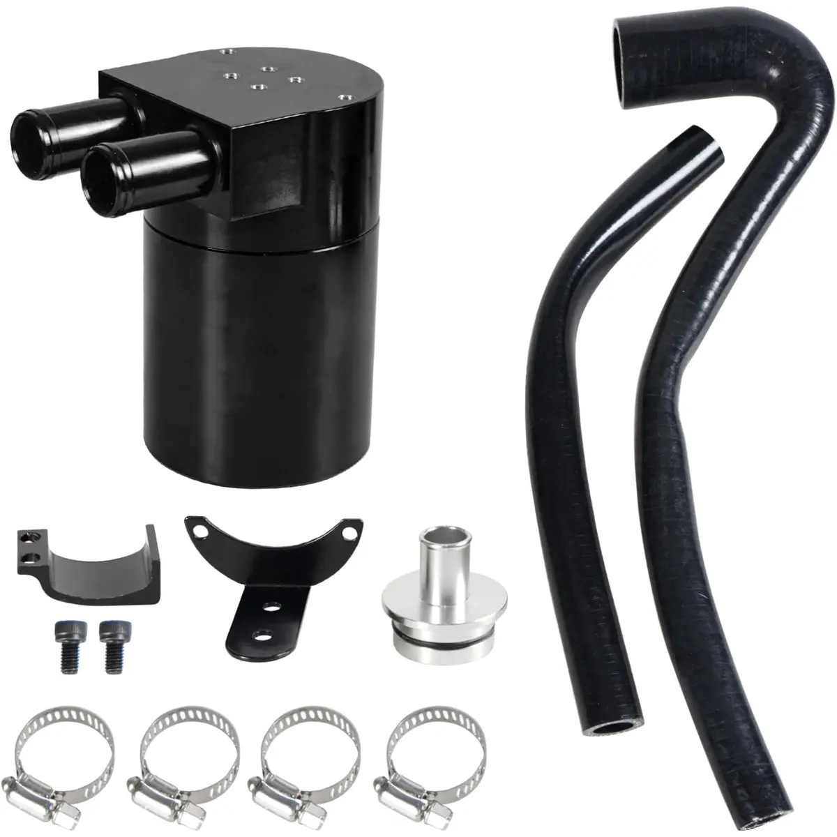 Oil Catch Can With Silicone Radiator Hose For Bmw N20/N26 Polished Aluminum Reservior Tank 1