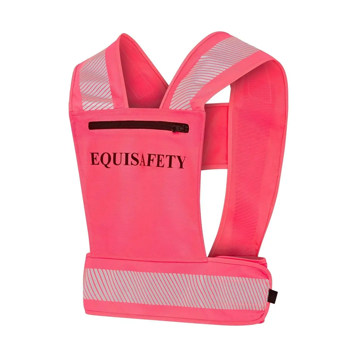 Equisafety Adjustable Reflective Harness With Pocket - Pink 1