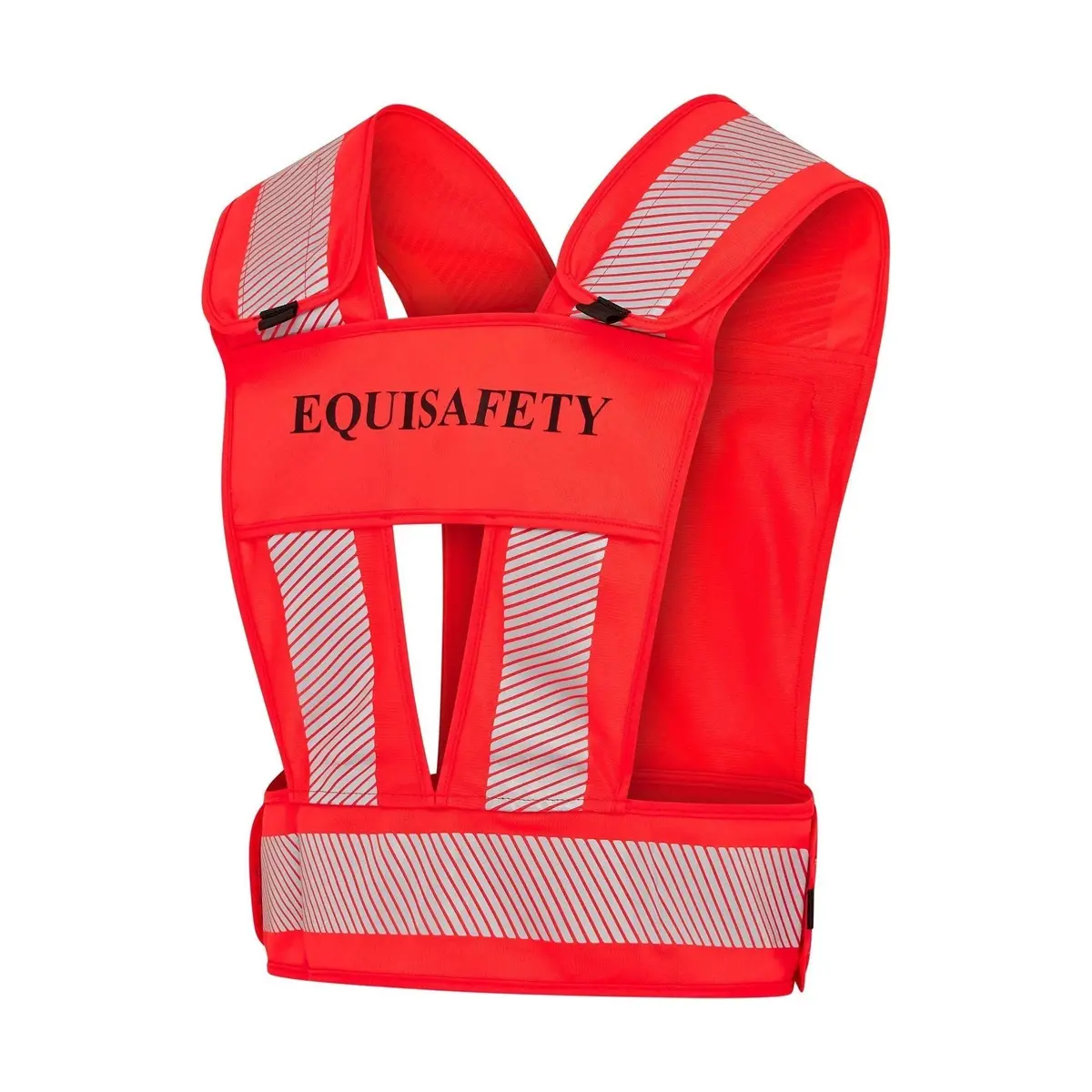 Equisafety Adjustable Reflective Harness With Pocket - Red 3