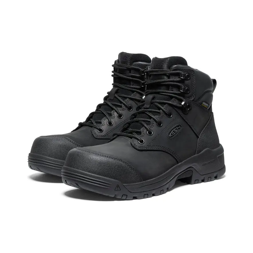 Men's Evanston 6" Waterproof Boot (Carbon Toe) | Black/Black 2