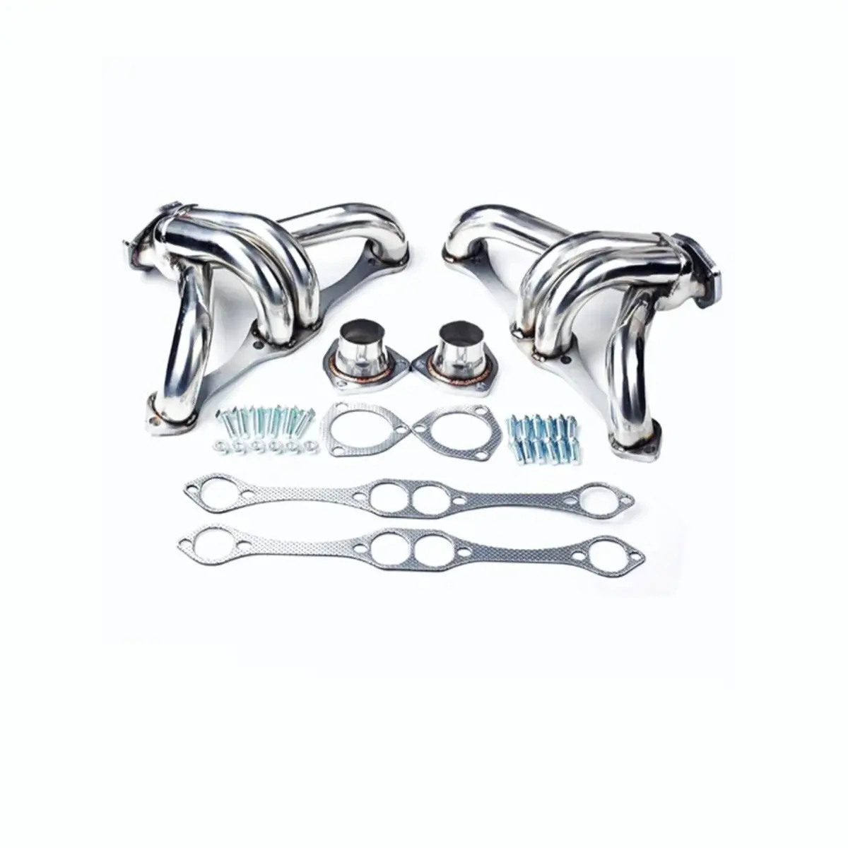 Racing Stainless Shorty Exhaust Manifold Headert For 1970-1996 Chevy Small Block 283|305|327|350|400 V8 Engines 1