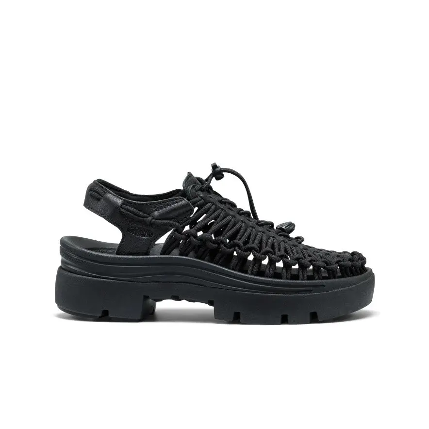 All Gender Uneek Plt Sneaker  |  Black Smooth Lea 1