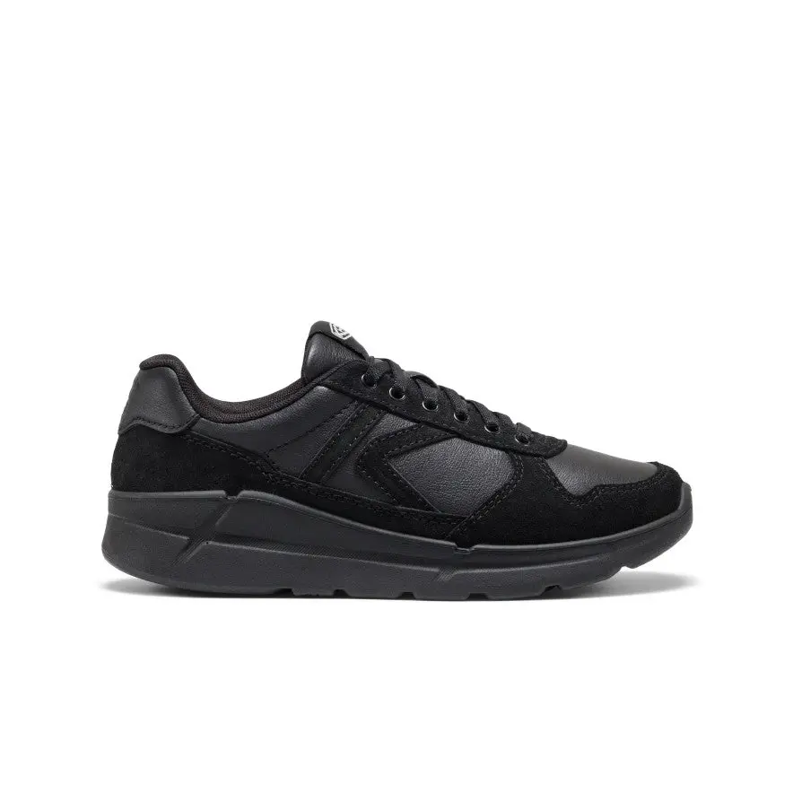 Women's Km2 Leather Jogger  |  Black/Black 1