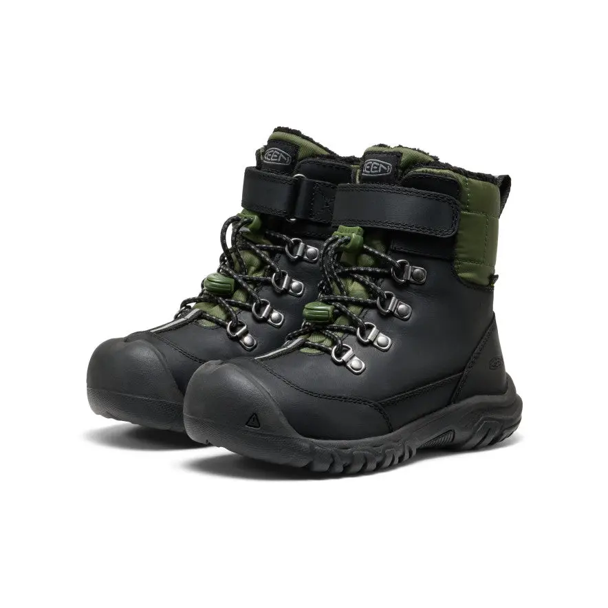 Little Kids' Kanibou Waterproof Winter Boot | Black/Bronze Green 2