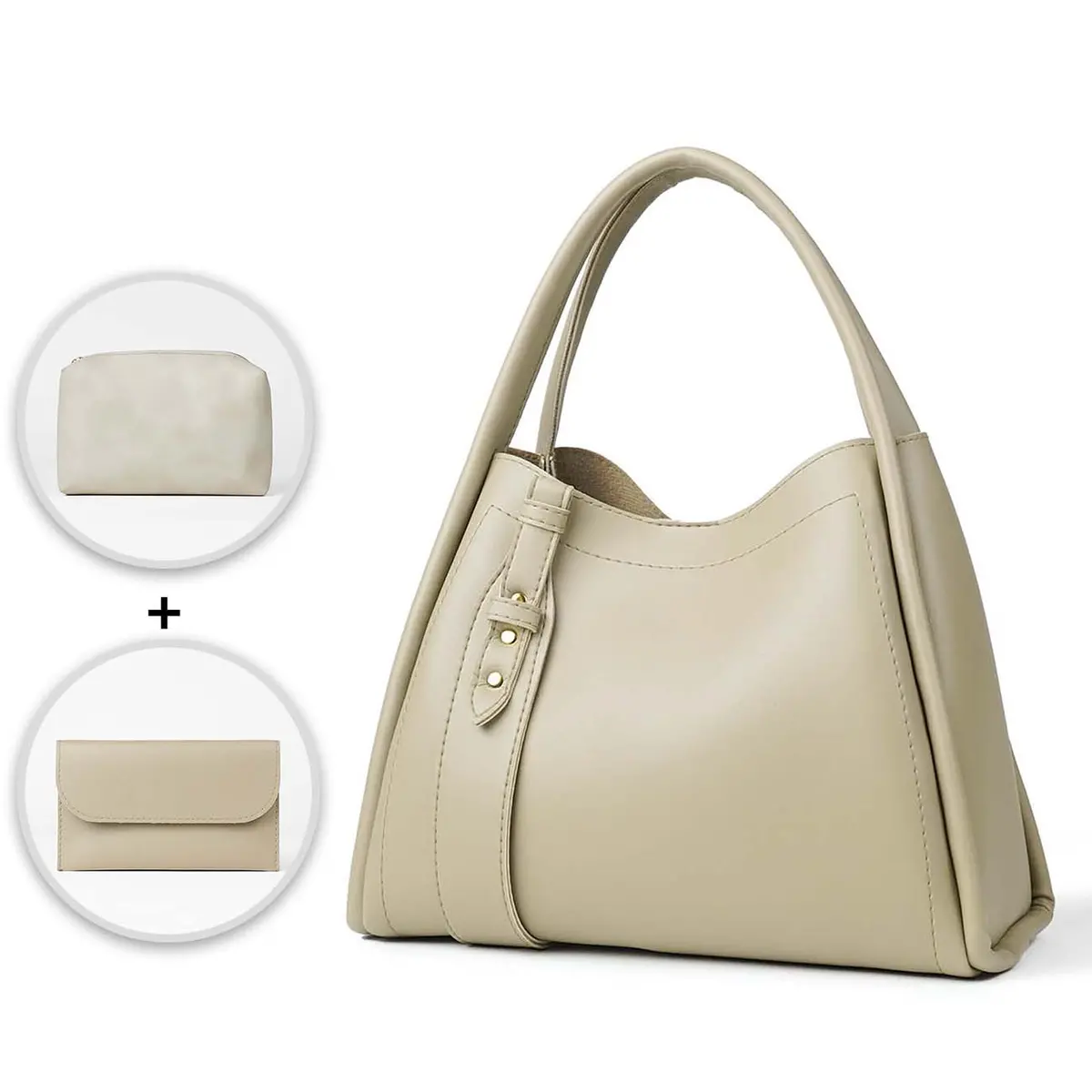 Humor Bag Set Of 3 Beige 1