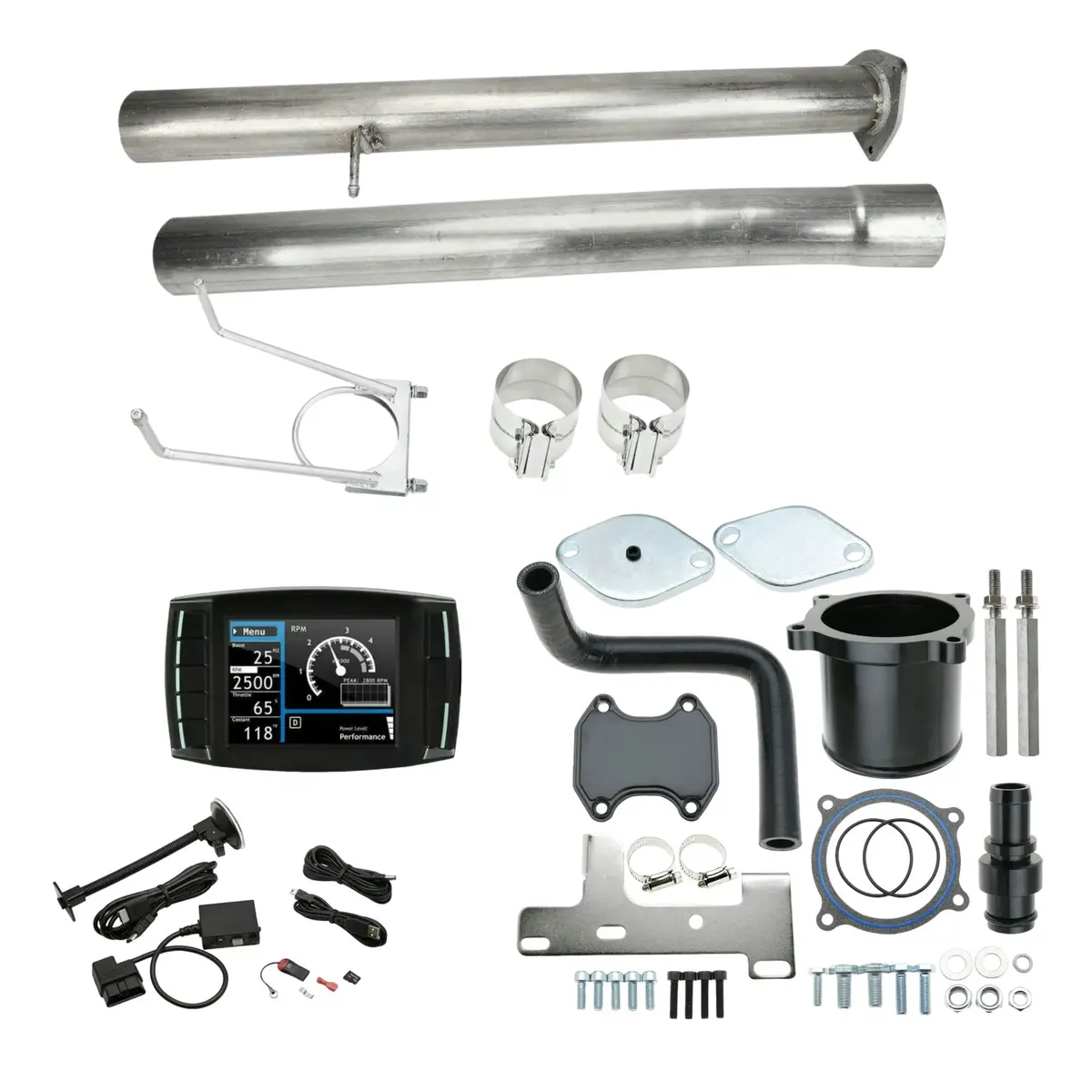 4" Dpf Pipe Egr Delete Tuner Kit For 2010-2014 6.7 Cummins Dodge Ram 2500 3500 1