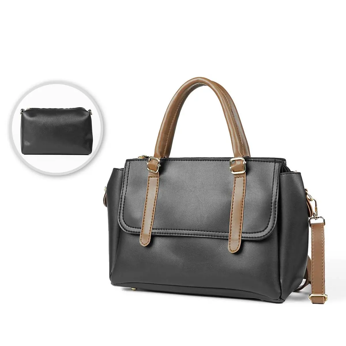 Milly Set Of 2 Bag Black & Brown 1