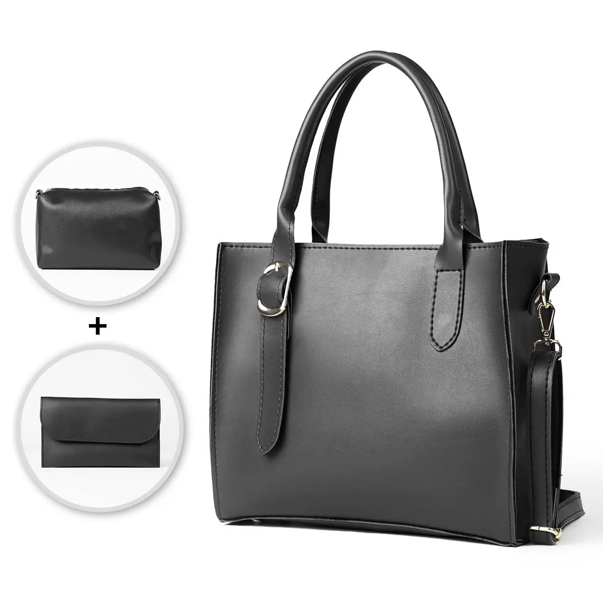 Posh Set Of 3 Bag Black 1