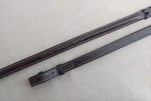 Black Oak Fancy Stitched Round Raised Laced Reins 1