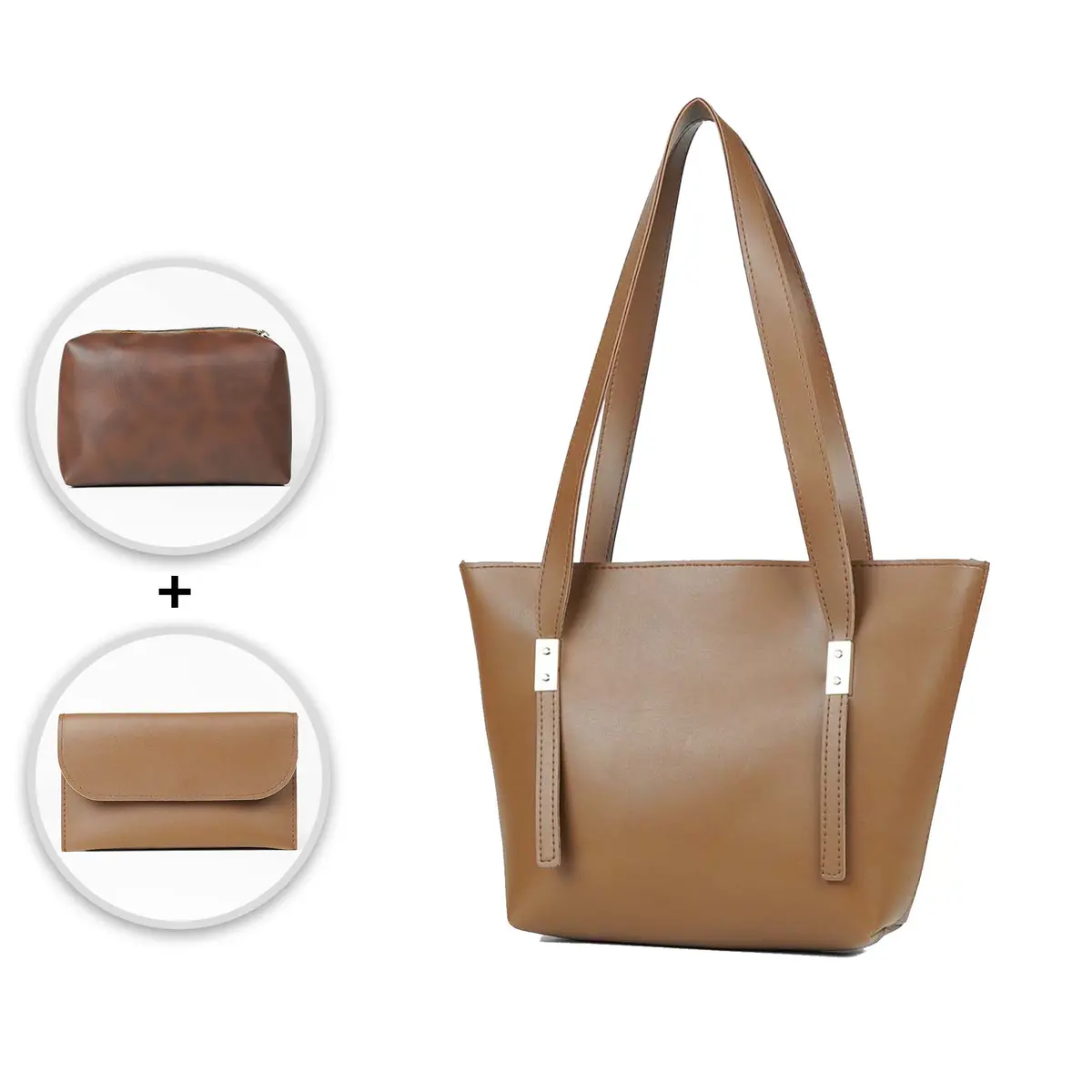 Falcon Tote Set Of 3 Bag Brown 1