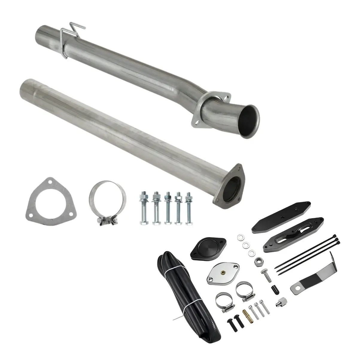 4" Exhaust Delete Pipe Minimaxx Tuner V2 & Egr Valve Delete Kit For 2011-2019 6.7L Powerstroke Ford F250 F350 2