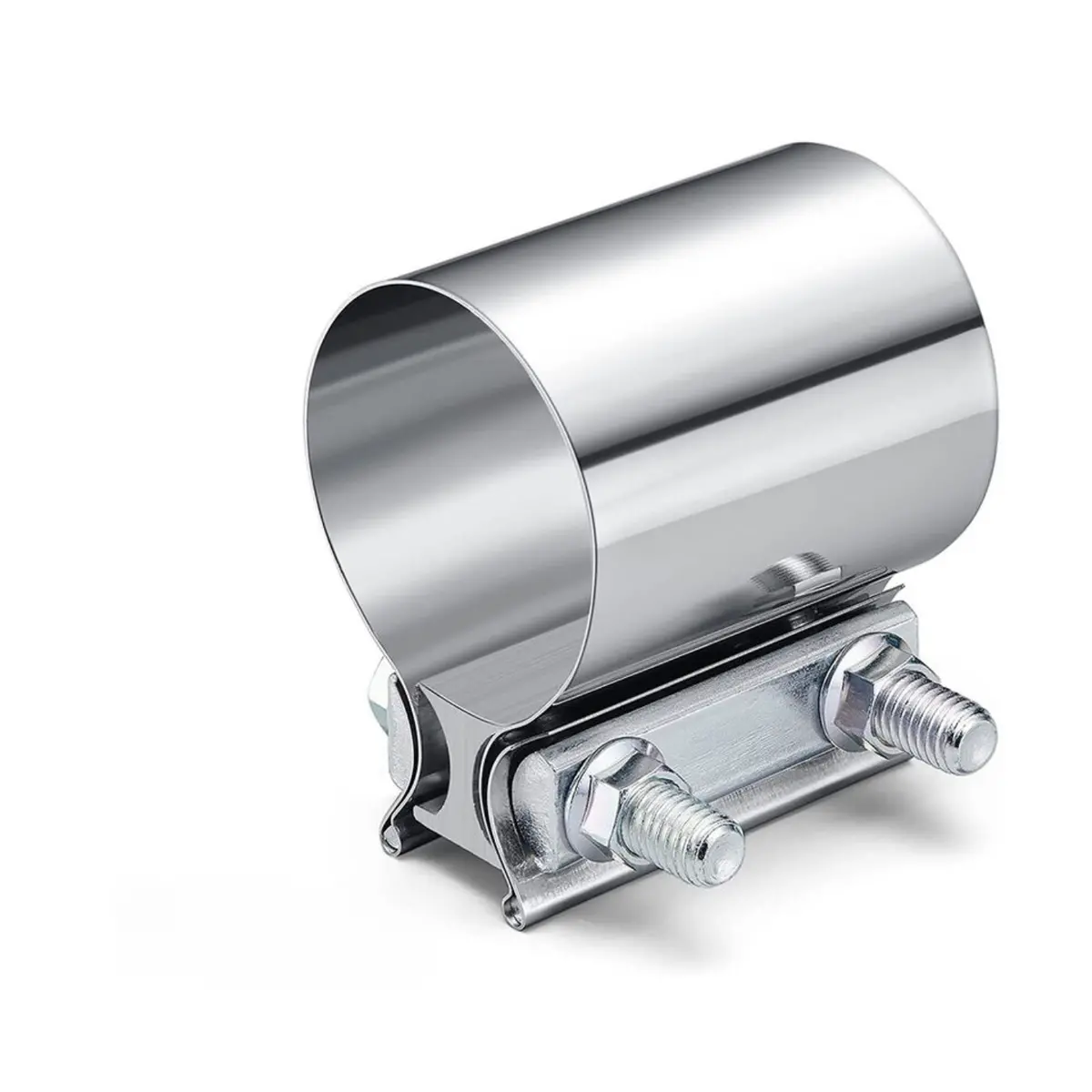 3Inch T-304 Stainless Steel Butt Joint Exhaust Band Clamp Muffler Sleeve Coupler 1
