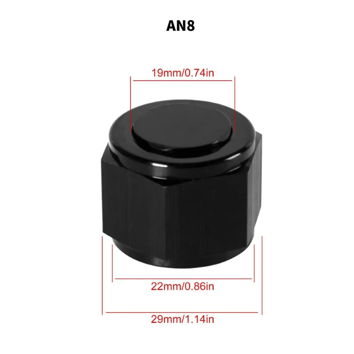 4/6/8 /10/12 Female An Flare Fitting Cap 6An 8An 10An Block Off Aluminum 2Pcs 5
