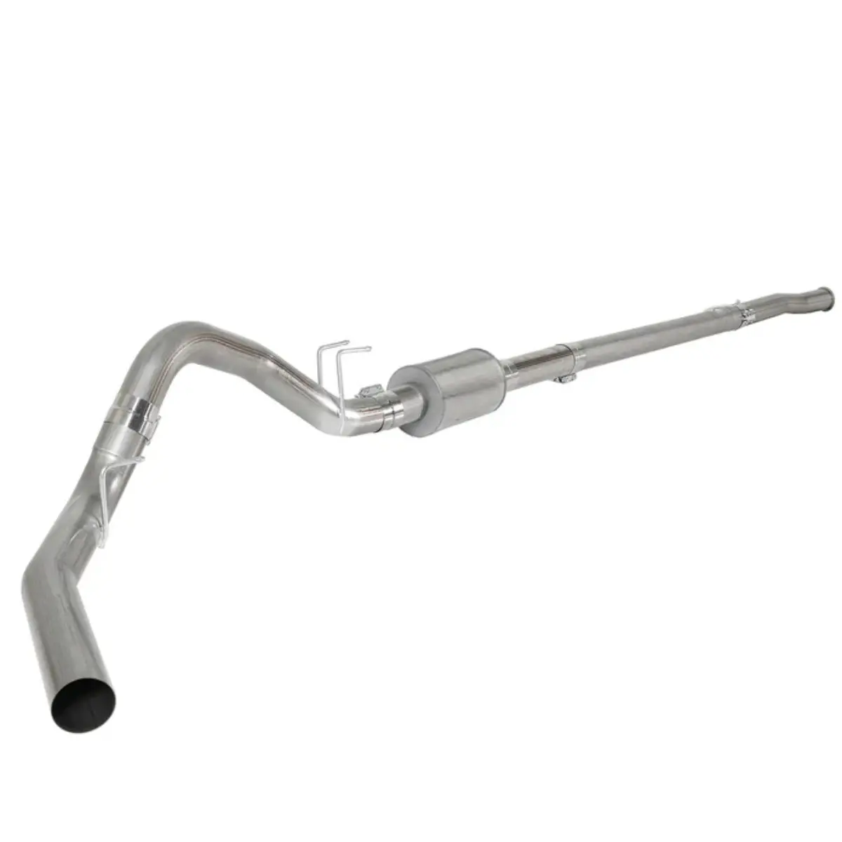 4" Down-Pipe Back Dpf Delete Race Pipe For 2011-2022 6.7L Powerstroke Ford F250 F350 (With Muffler) 1
