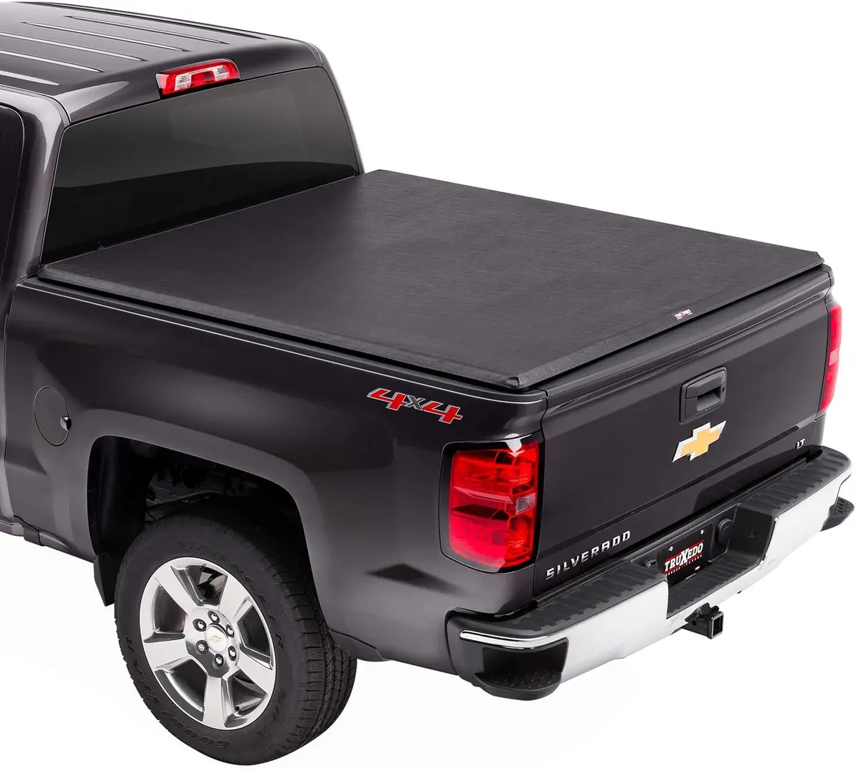 5.8Ft Truck Bed Four-Fold Tonneau Cover For 2007-2013 Silverado Gmc Sierra 1