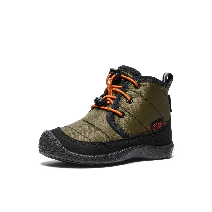 Little Kids' Howser Ii Waterproof Chukka | Dark Olive/Gold Flame 3