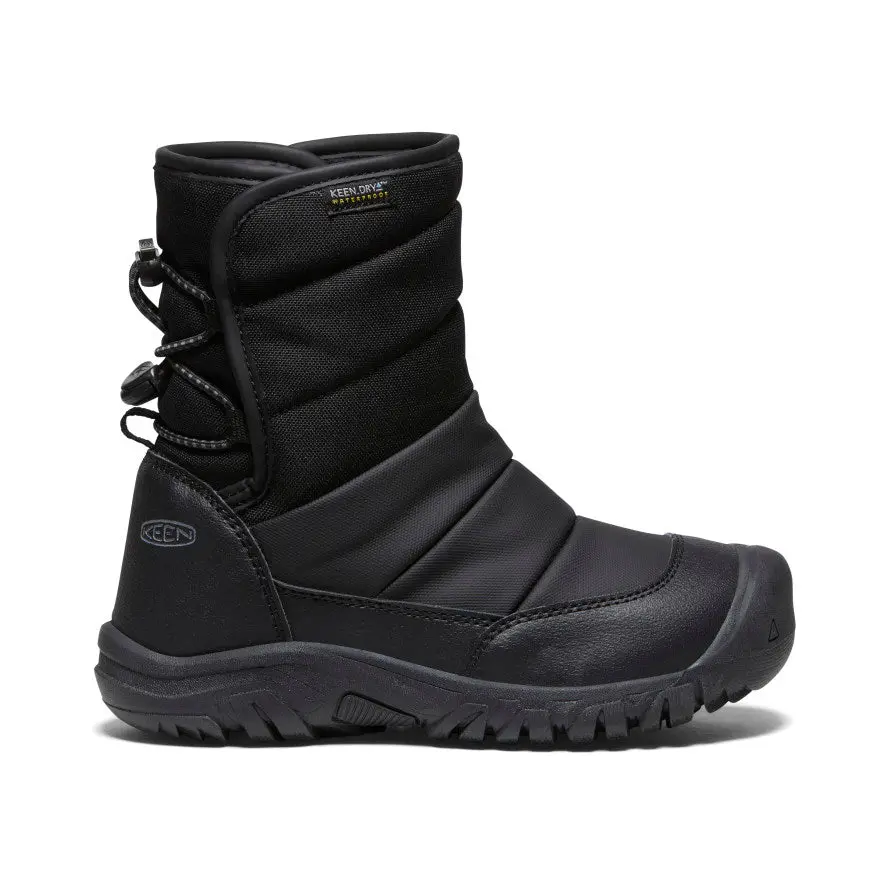Big Kids' Puffrider Waterproof Winter Boot  |  Black/Steel Grey 1