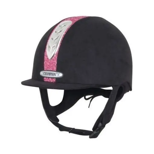 Champion Junior X-Air Dazzle Plus - Riding Hat - Black/Pink 1