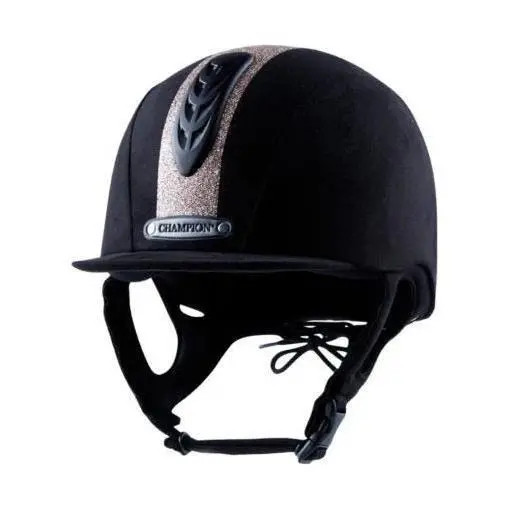 Champion Junior X-Air Dazzle Plus - Riding Hat - Black/Rose Gold 1
