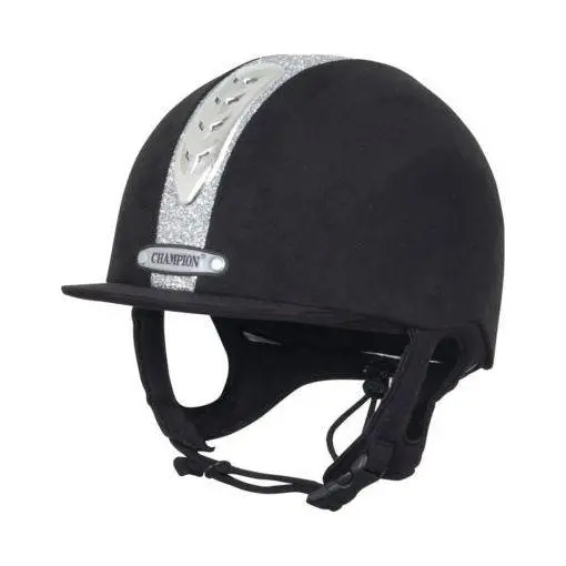 Champion Junior X-Air Dazzle Plus - Riding Hat - Black/Silver 1