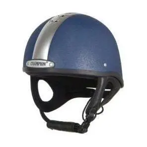 Champion Ventair Deluxe Jockey Helmet - Navy/Silver 1
